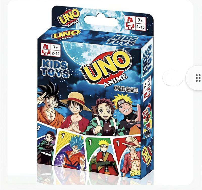 EpicTurners Anime Mix UNO Cards | Demon Slayer, Naruto, Dragon Ball Z, One Piece Edition(Multicolor)