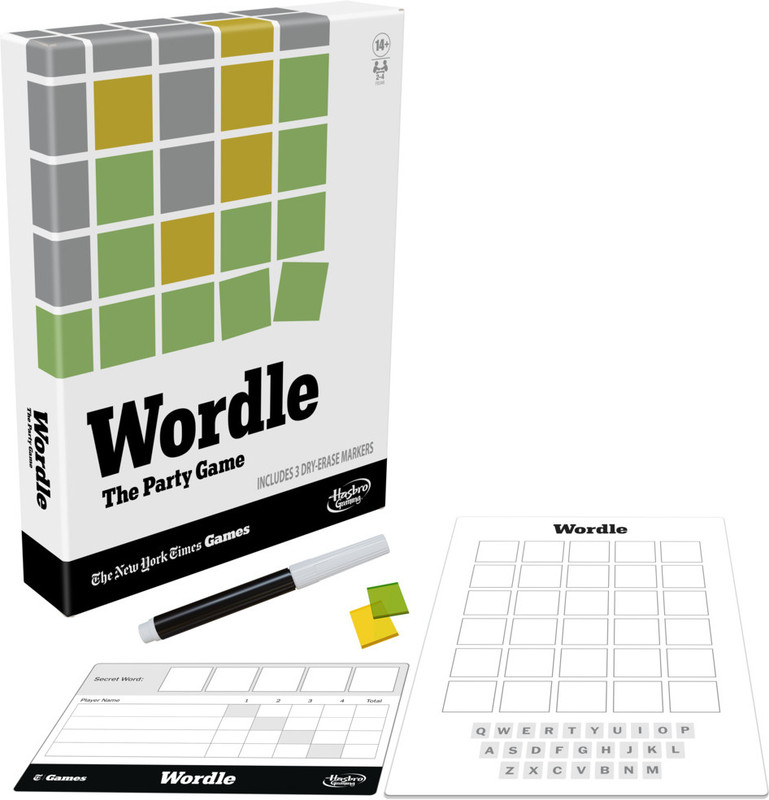 HASBRO GAMING Wordle The Party Game for 2-4 Players, Inspired by New York Times Wordle Game(Multicolor)
