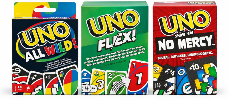 TMA ENTERPRISES TMA ENTERPRISE Uno All Wild, Flex & No Mercy Card Game Combo(Multicolor)
