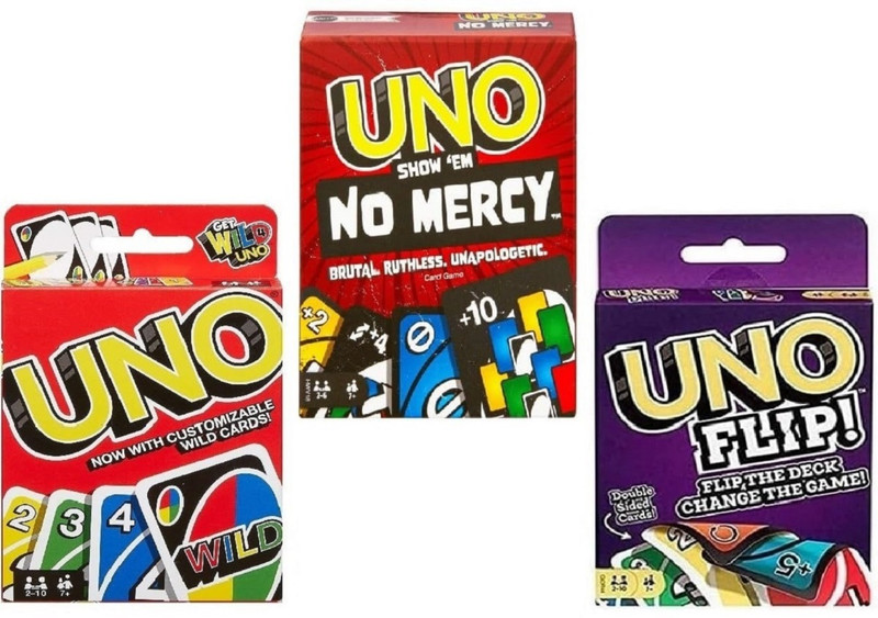 Zuigo UNO FLIP +UNO No Mercy Cards Game COMBO PK For- Family Kids & Adults-(Multicolor)