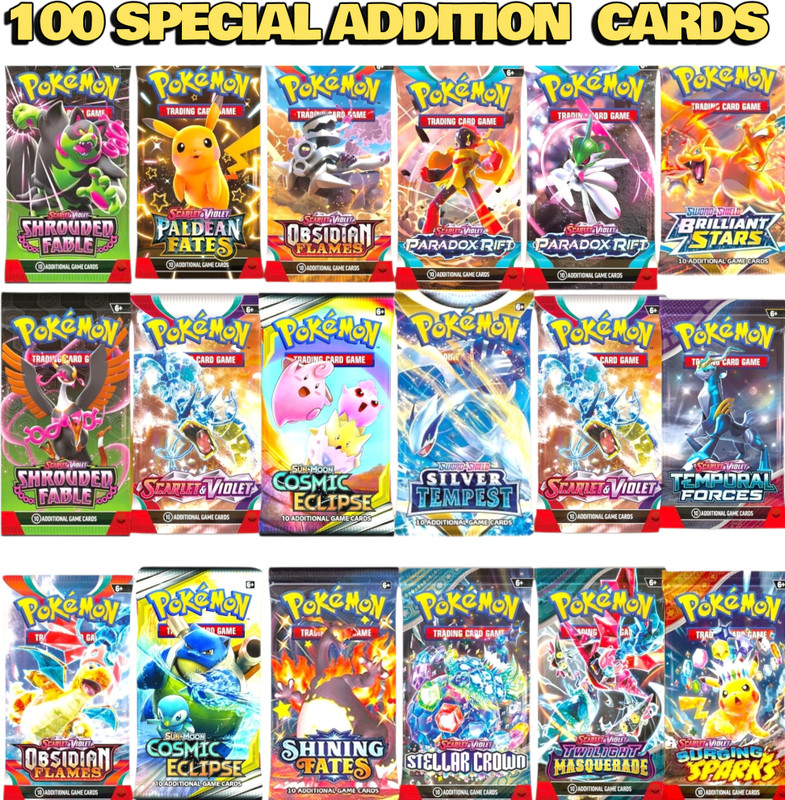 taka saki Pokemon cards 100 trading card game tcg packet packs(multy colour)