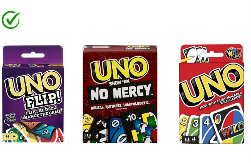 Thrifx UNO Card Games Combo Pack – UNO Classic + UNO Flip + UNO No Mercy | 3-in-1(Mulitcolor)