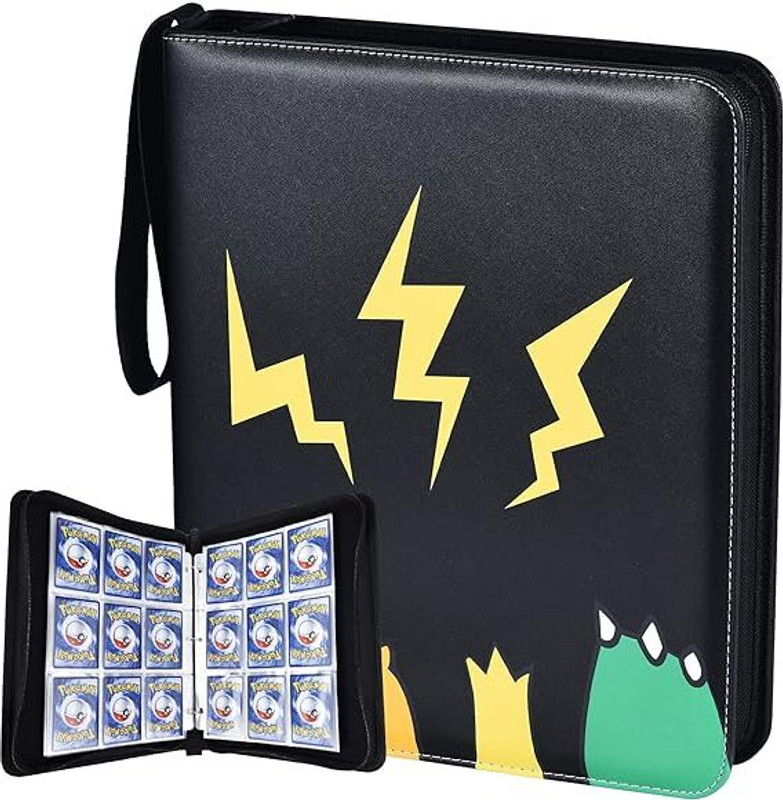 CrazyBuy Pokemon Cards Album Binder Collect 400 Pockets Prints Zipper Bag(Multicolor)