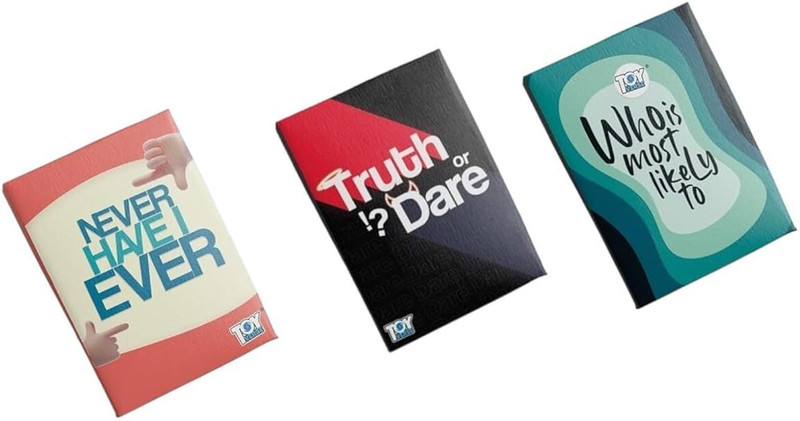TMA ENTERPRISES Truth Or Dare, Who’s Most Likely To & Never Have I Ever Card Game Combo(Multicolor)