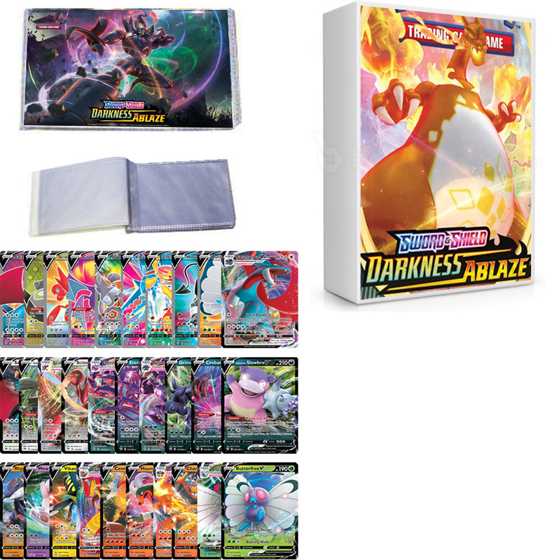 AncientKart Pokemon cards Darkness Ablaze Series GX cards Set of 30(Multicolor)
