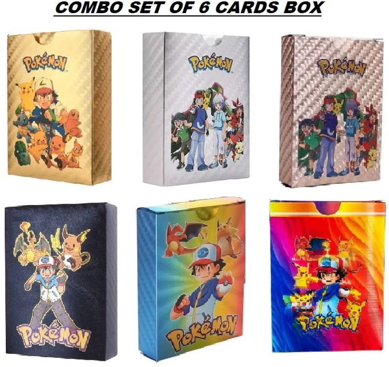 CrazyBuy 55 Gold, 55 Black, 55 Silver, 55 Rainbow & 55 Rose Gold Cards Box (Set Of 5)(Multicolor)