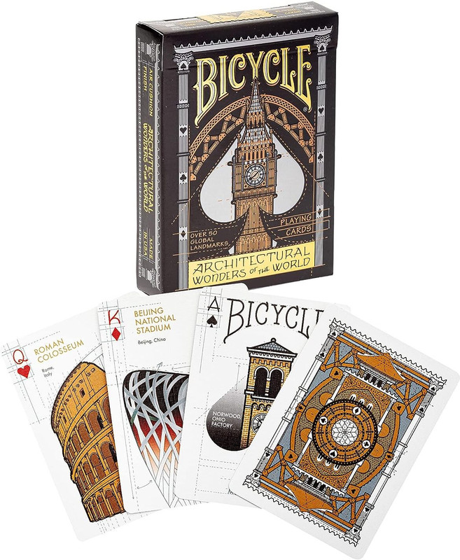 Bicycle Architectural Wonders of The World Playing Cards(Yellow)