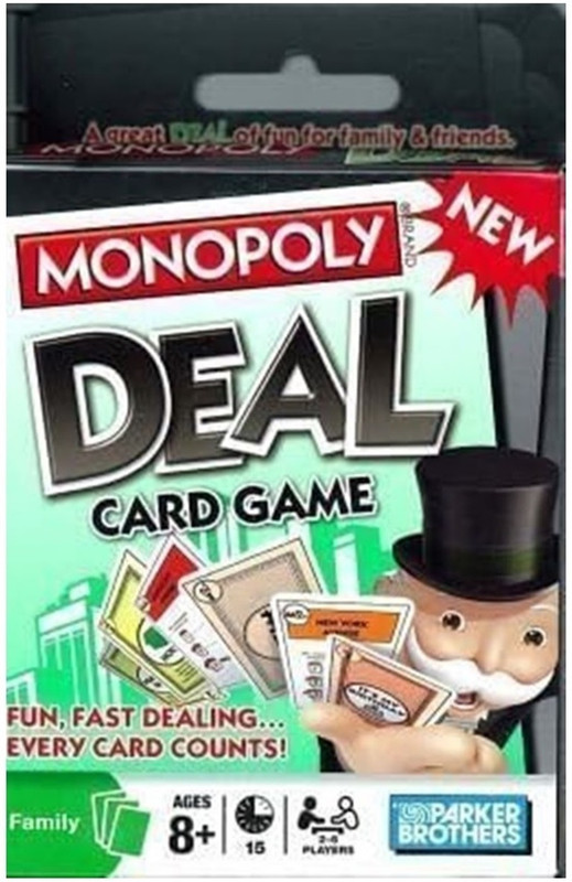 Gift Collection Monopoly Deal Card Game , Fun Monopoly Playing Cards Game for Families and Kids(Black)