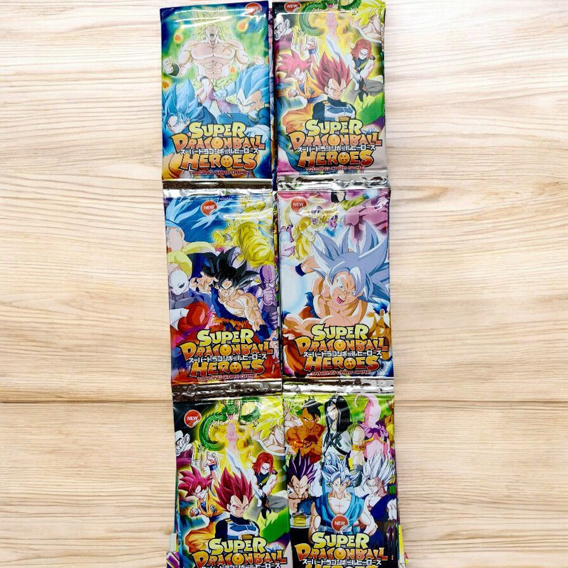 Thrifx Dragon Ball Z Super Heroes Anime Trading Cards Pack of 6 | New Goku Card Packs(Mulitcolor)