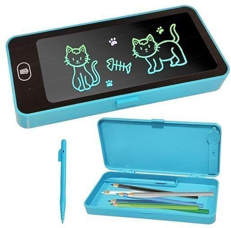 ZIRAK 2-in-1 LCD Writing Pad with Pencil Box for Kids – Smart Digital Drawing(Multicolor)