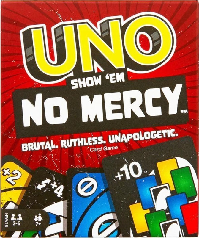 Armore UNO Show ‘em No Mercy Card Game for Kids, Adults & Family with Brutal Penalties(Multicolor)