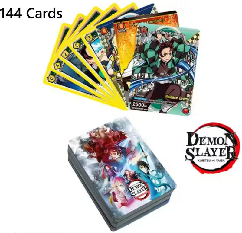 BUKU Demon Slayer Anime Playing Cards – Mugen Train Edition 144 Pcs Cards for Kids(Multicolor)