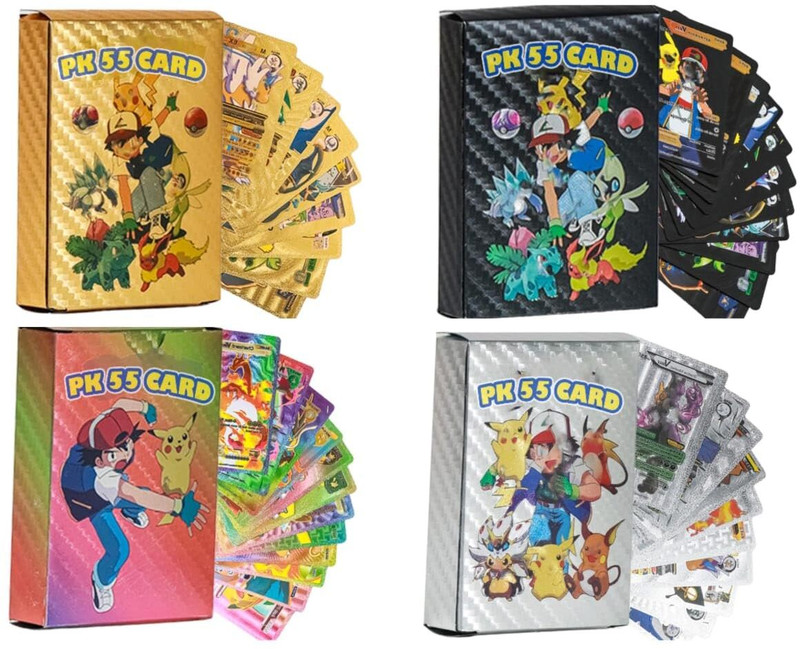 PN AVAN Pokemonn Waterproof Plastic Card Set(Golden, Silver, Black, Rainbow)