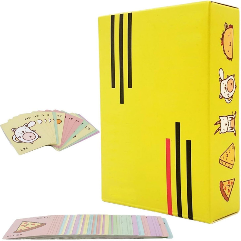 AweStuffs Taco Cat Goat Cheese Pizza Card Game, Fast-Paced Family Game(Green)