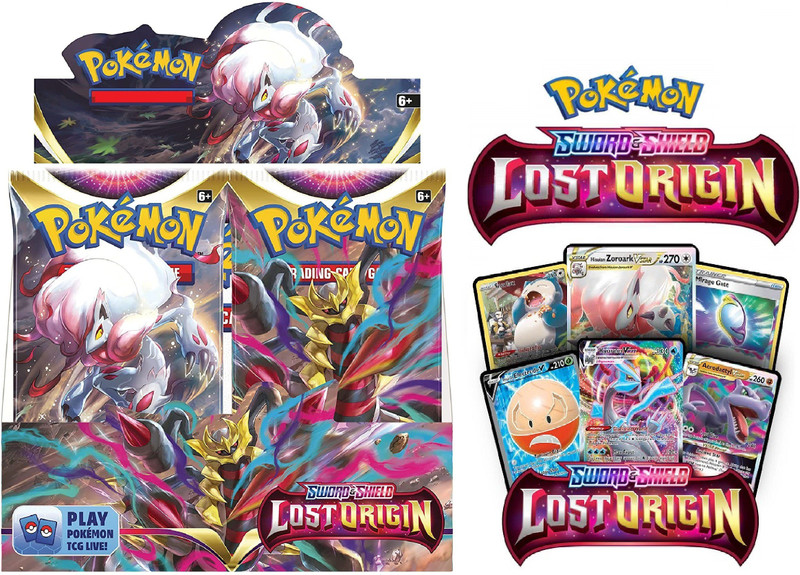 CrazyBuy PokeMon Sword & Shield Lost Origin Booster Pack Playing Card Game for Kids(Multicolor)