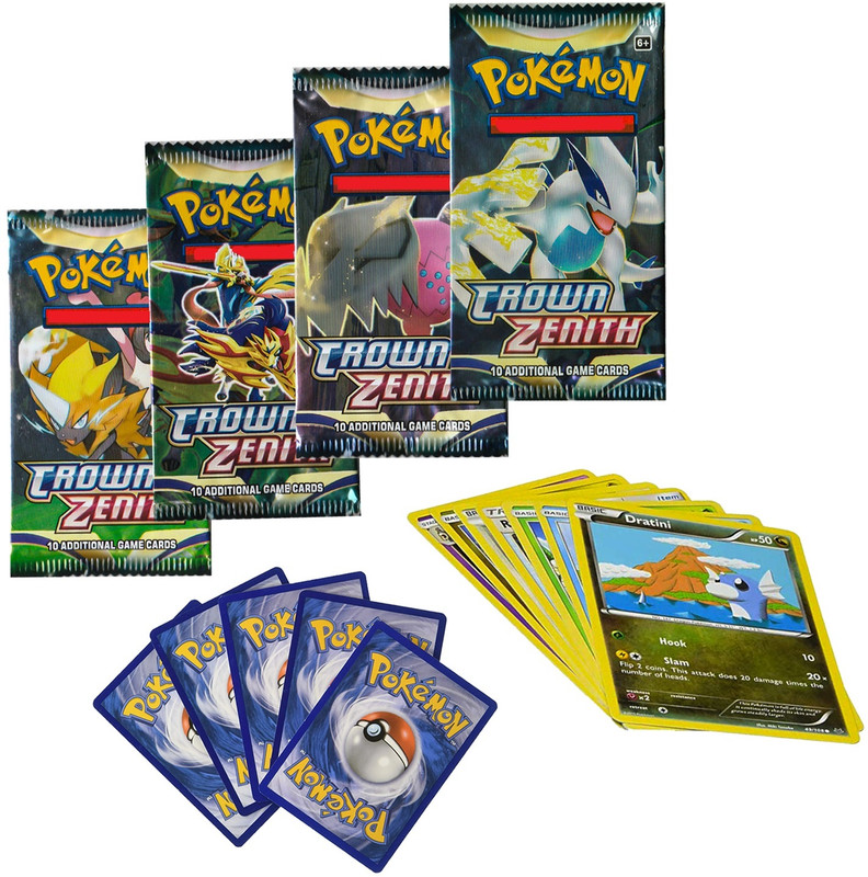 CrazyBuy Pokemon Sword & Shield Latest Crown Zenith With tin (Vstar Vmax V & Basic Cards)(Multicolor)