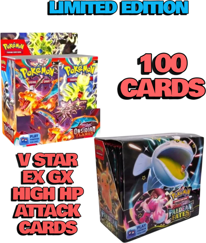 taka saki pokemon cards for boys kids 100 special new latest cards packet(multy colour)