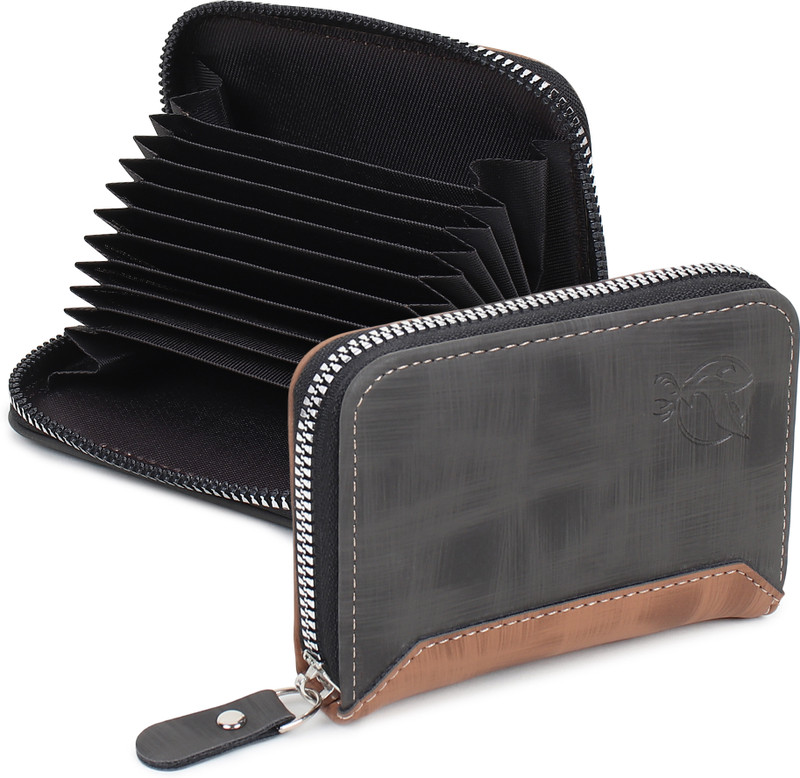 StealODeal RFID protector leather credit/debit slot 9 Card Holder(Set of 1, Multicolor)