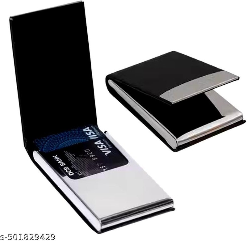 Mind2 card holder wallet | visiting card holder | credit card holder | atm card holder 15 Card Holder(Set of 1, Black)