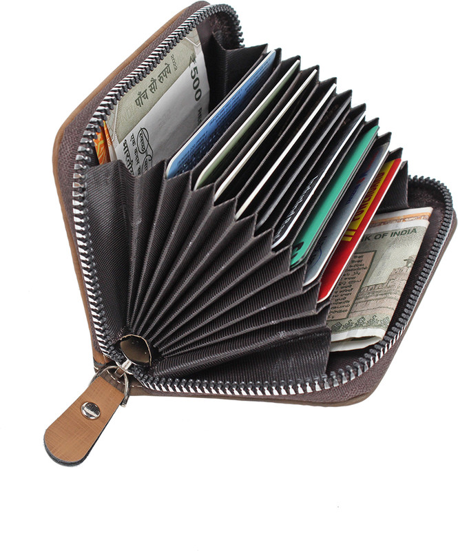 StealODeal RFID protector leather credit/debit slot 9 Card Holder(Set of 1, Multicolor)