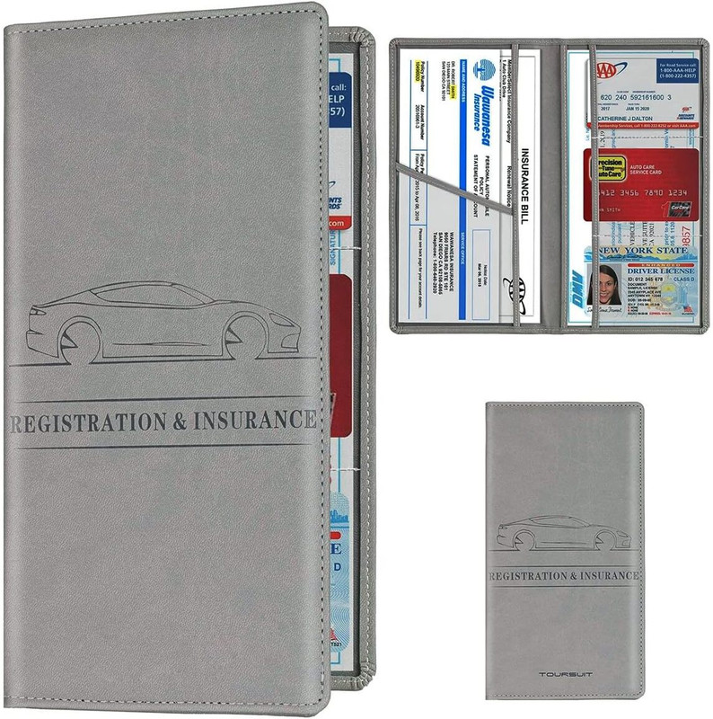 Chidakash Men & Women Travel, Trendy Grey Artificial Leather Document Holder(6 Card Slots)