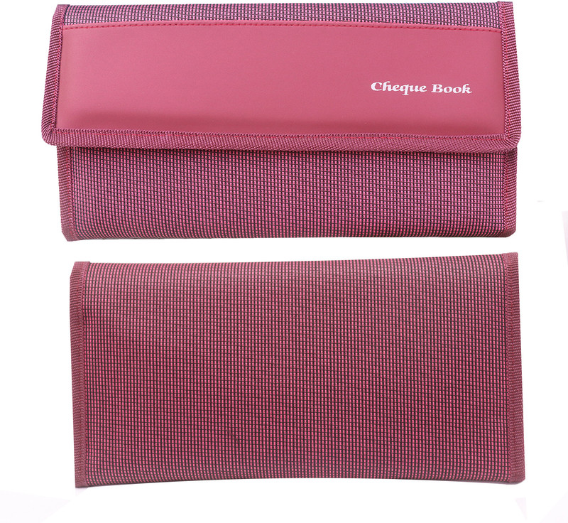 Kopila Expanding Cheque Book,Passbook Holder Case with 4 Card Holder(Set of 1, Pink)