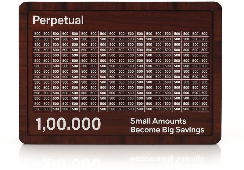 MR ENTERPRISES Modern Wooden Piggy Bank for Kids & Adults Savings Box Mini Bank with Numbers Wooden Money Clip(BROWN)