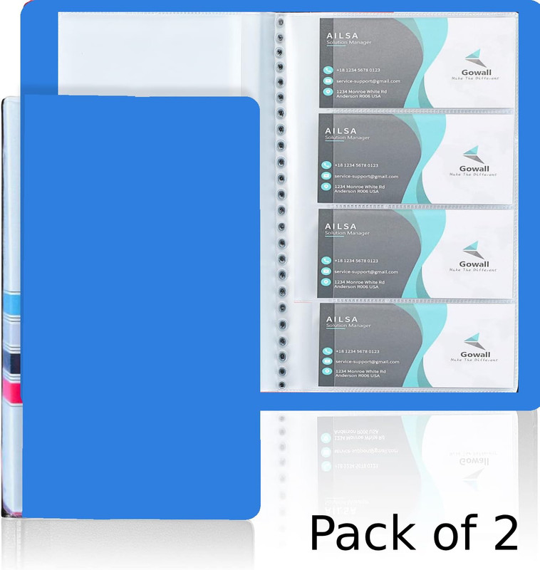 NSSP Business Card Holder,Id Card Book Organizer Slots(Pack of 1)(Blue,480Pocket) 1 Card Holder(Set of 1, Blue)
