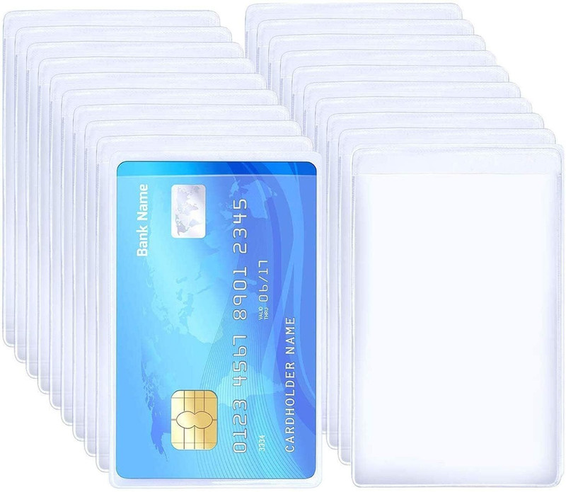 STAPRICO Transparent ATM Card Cover 1 Card Holder(Set of 10, White)