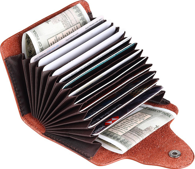 StealODeal Exclusive Coffee High Quality Leatherite 15 Card Holder(Set of 1, Brown)