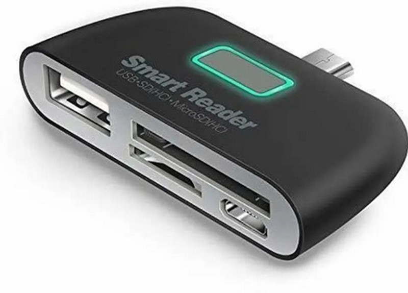 HRYFiNE Usb 3.1 Type C Card Reader Connection kit For Type -C Phone & PC Card Reader(Black)