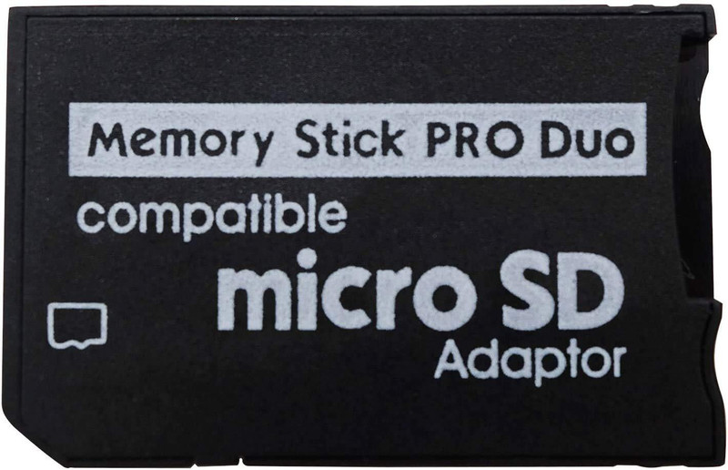 ULTRABYTES PSP Memory Stick Adapter, Micro SD to Memory Stick PRO Duo Card Reader(Black)