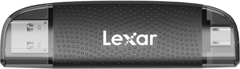 Lexar Premium Dual-Slot USB-A/C Reader,Up to 205MB/s Speed, Supports SD,microSD Cards Card Reader(Black)