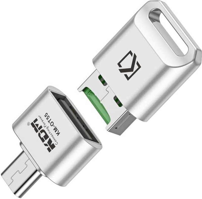 VED Silver USB Type C Micro SD Card Reader Adapter Phone Converter(YES)