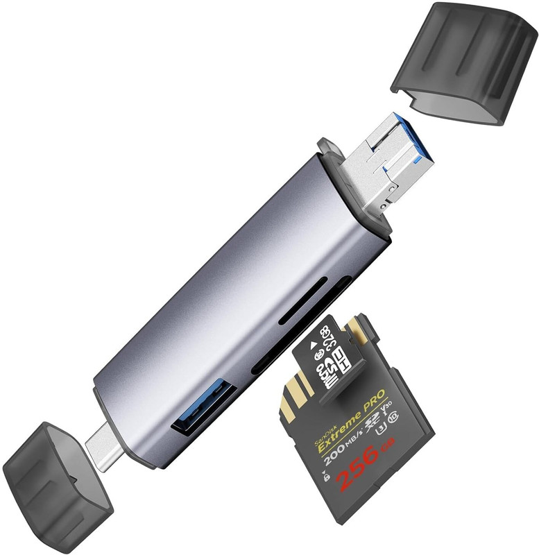 OG X NEXA WITH DEVICE 3 in 1 USB C SD Card Reader Micro SD TF OTG Adapter for Phone & PC Card Reader(Black)