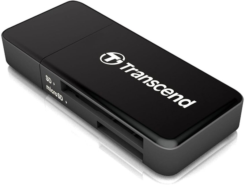 Transcend TS-RDF5K USB 3.1 Gen1 | Compact Power | Higher Efficiency | RecoveRx Software Card Reader(Black)