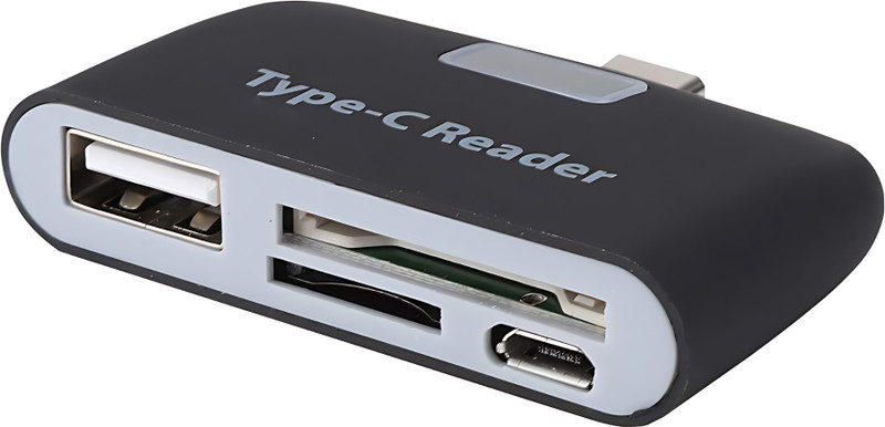 Huayue ® USB3.1 HUB+TF SD Multi-Function Card Reader, OTG Reader with LED Indicator Card Reader(Black)