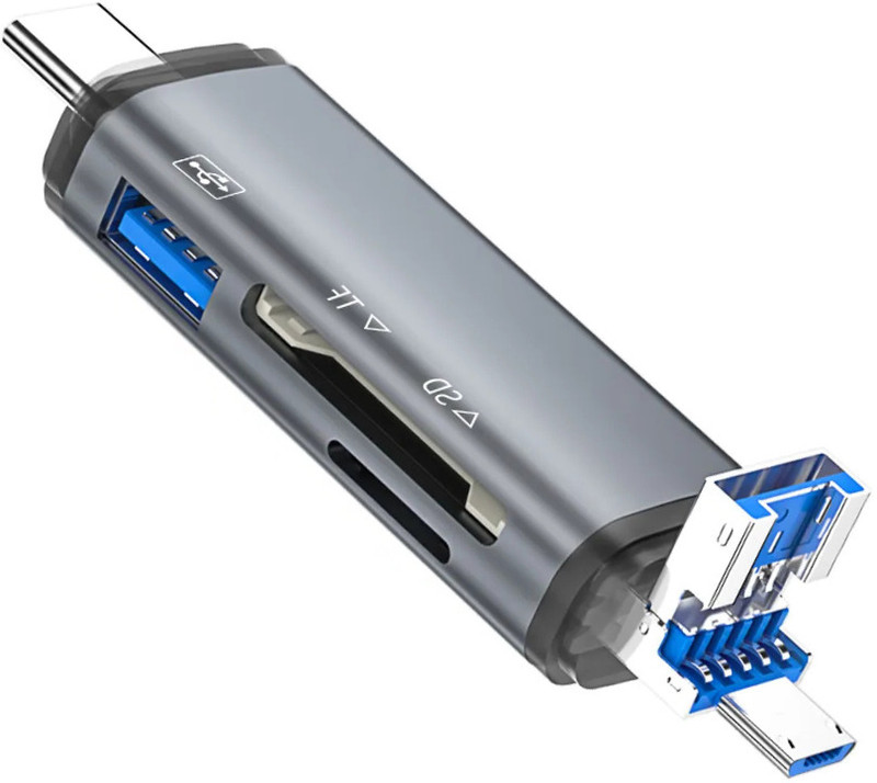 CIHROX 3 In 1 USB Type -C Adapter Card Reader(gray)