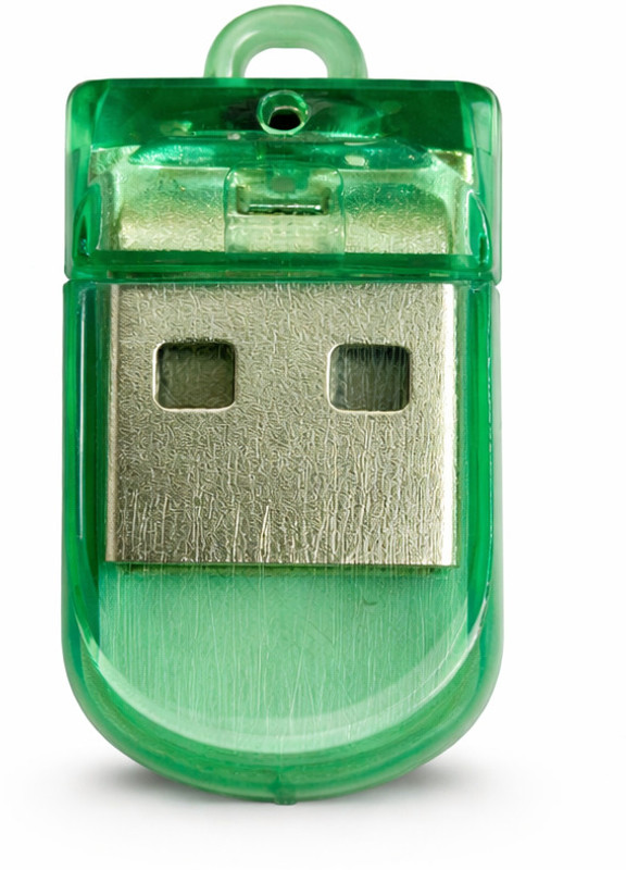 Kelso Mini USB 2.0 Dual Card Slot Reader SD Micro SD TF Support Card Reader(Green)