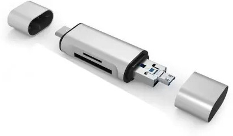 CIHROX 3 in 1 Card Reader Type c USB 3.0 All in one Card Reader Micro USB Card Card Reader(gray)