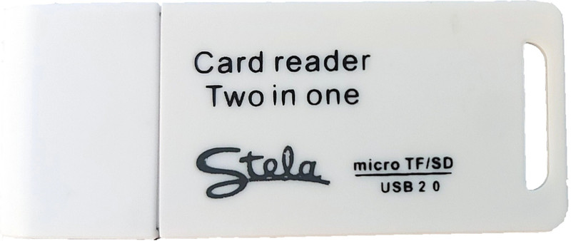 Stela 2 in 1 USB2.0 Mini Portable Quick Transmission SDHC Card,Micro-SD,TF Card Reader(White, Black)
