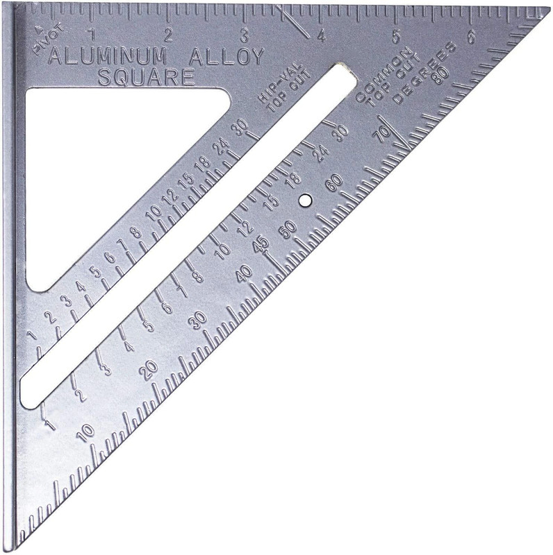AASONS 7'' Aluminum Alloy Speed Square Combination Triangle Metric Ruler Tri-Square(Pack of 1)