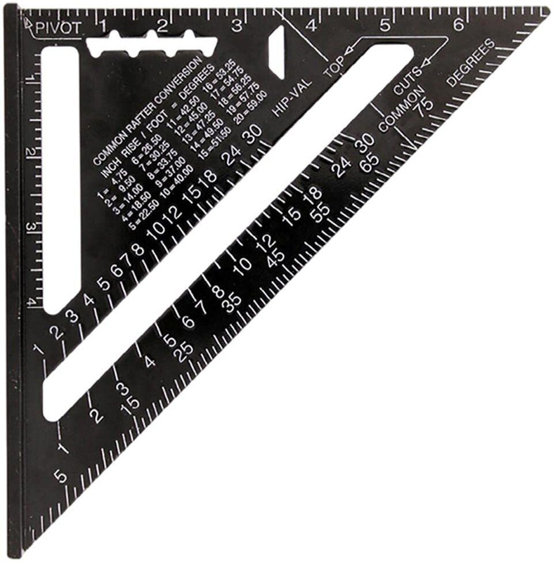 FLAMINGO ENTERPRISE Double side Aluminium Alloy Speed Square Triangle Scale for Carpenter Tri-Square(Pack of 1)