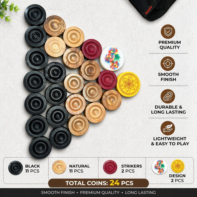 Ignitus Cricket Gear CCAcrylic20_S1 Carrom Pawns(Pack of 20)