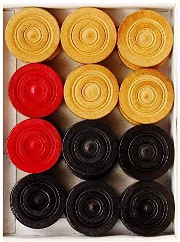 VED Carrom Board Coins Pieces Carrom Pawns(Pack of 24)