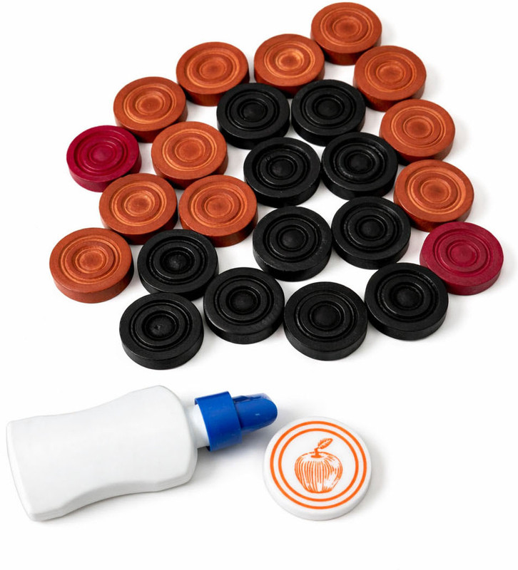 Butee Natural Wooden Carrom Goti Set – Durable & Polished Playing Coins Carrom Pawns(Pack of 25)