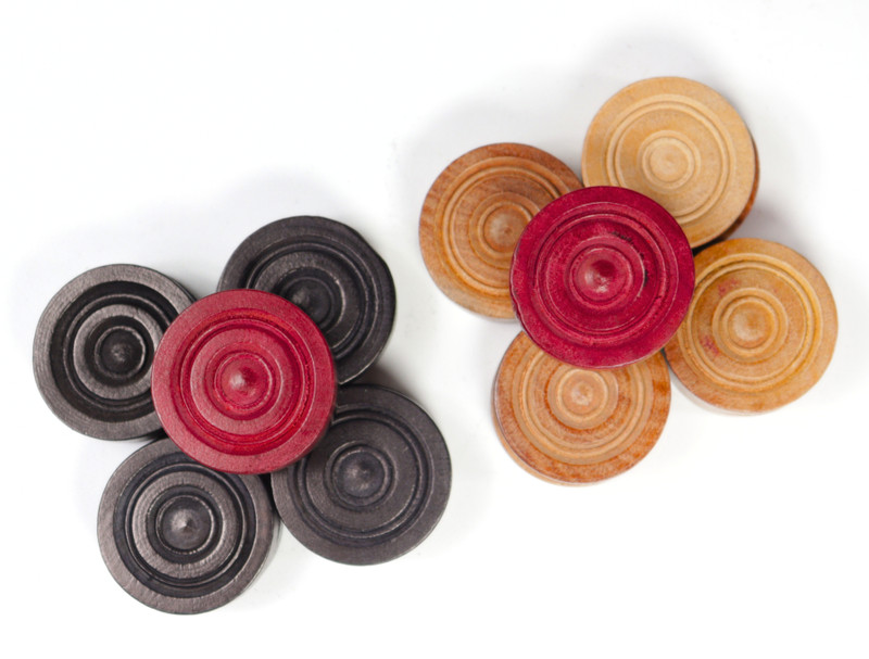 yasbavu 24WOODEN CARROM COINS Carrom Pawns(Pack of 24)