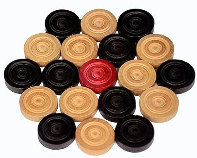 JANMESH ENTERPRISES Turbo Wooden Carrom Coin | Carrom Board Coins Pieces,for Kid Carrom Pawns(Pack of 20)