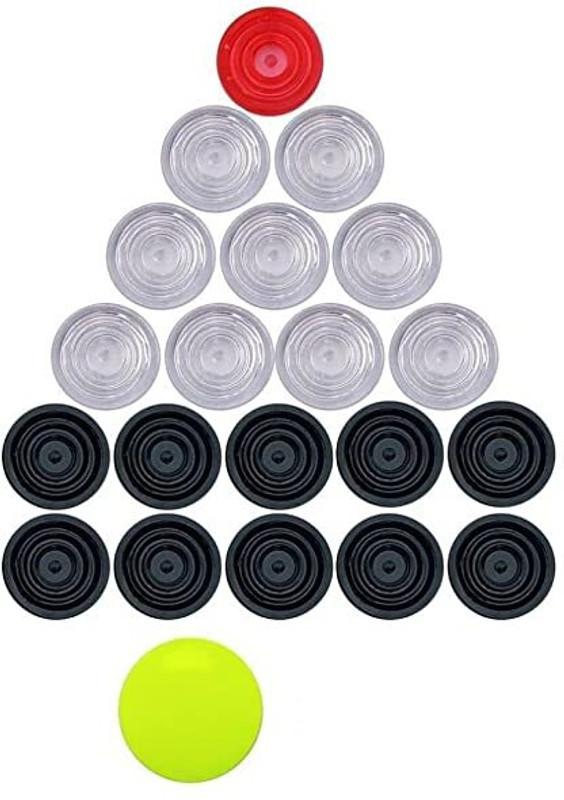 PERICO TRANSPARANT CRYSTAL CARROM COIN WITH STRICKER Carrom Pawns(Pack of 20)