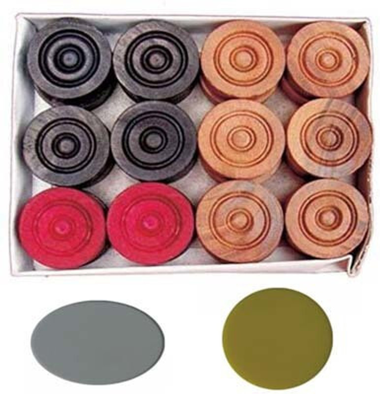 STC 6MM Acrylic Sheet Carom Coins with Striker Carrom Pawns(Pack of 20)